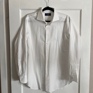 Kamakura White Dress Shirt 16 1/2 34 Slim Fit Broadcloth
